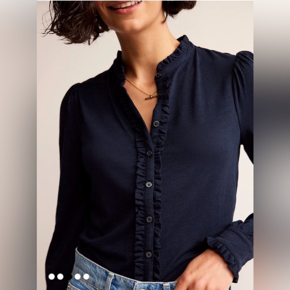 BODEN  Caroline Jersey Shirt SIZE: 6 - Picture 3 of 13